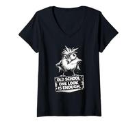 Women's Vintage Bird Character Funny Retro Artwork V-Neck T-Shirt