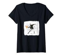 Women's Vintage Bitcoin Art Crypto Revolution Funny Bitcoin V-Neck T-Shirt