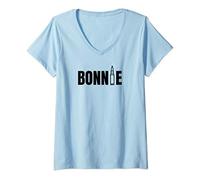 Womens Vintage Bonnie & Clyde Couples or Group Costume Gift V-Neck T-Shirt