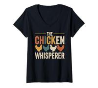 Women's Vintage Chicken Farmer Funny Chicken Whisperer Farm Life V-Neck T-Shirt