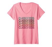 Womens Vintage Class of 2026 Fabulous Final Level Girl Yearbook V-Neck T-Shirt