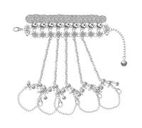 Women's Vintage Coins, Bells, Rings, Bracelets, Belly Dance Decorations(70-3/8*)