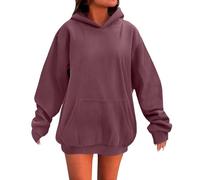 Women's Vintage Corduroy Pullover Hoodies Oversized Loose Fit Long Sleeve Hoodie Sweatshirts High Neck Hooded Top with Pocket Ladies Autumn Winter Soft Warm Sweat Jumpers Athleisure Wear UK Pink