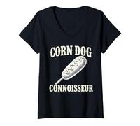 Women's Vintage Corn Dog Lover State Fair V-Neck T-Shirt
