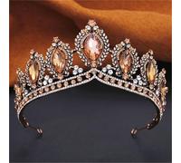 Women's Vintage Crystal Crown Bridal Tiara Water Drop Hair Jewelry For Wedding Party Prom Birthday Queen Style Accessory