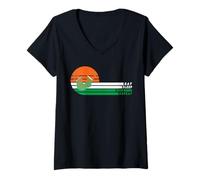 Womens Vintage Eat Sleep Irish Dance Repeat Dancing Women Girls Tee V-Neck T-Shirt