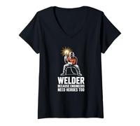 Women's Vintage Flame Professional for Workshop Enthusiasts V-Neck T-Shirt