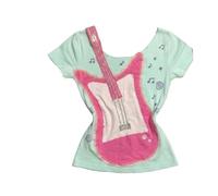 Women's Vintage Guitar Graphic Baby Tee Y2K 2000s Punk Rock Star Short Sleeve Vintage Crop Top Grunge Emo Streetwear