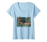 Women's Vintage Hamlet 1603 Ophelia Classic Art Design Shakespeare V-Neck T-Shirt