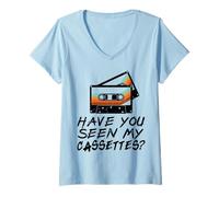Womens Vintage Have You Seen My Cassette Tape 80s 90s Music Mixtape V-Neck T-Shirt