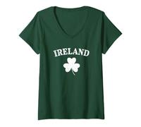 Womens Vintage Ireland V-Neck T-Shirt