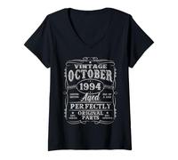 Womens Vintage October 1994 Retro 31 Year Old 31st Birthday Men Boy V-Neck T-Shirt