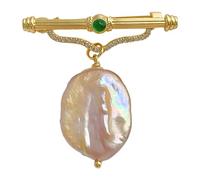 Women's Vintage Pearl Brooch | French Light Purple Pin for Sweaters, Shawls, Waistbands | Elegant Jewellery Clip for Dresses, Wedding, Dinner, Prom & Party Outfits | Natural Pearl Accessory