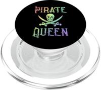 Womens Vintage Pirate Queen Rainbow Skull Swords Crossed PopSockets PopGrip for MagSafe