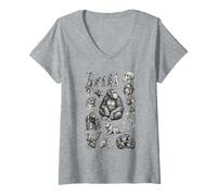 Women's Vintage Primate Evolution Monkeys Apes Biology V-Neck T-Shirt