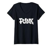 Womens Vintage Punk Retro Debbie 70s Worn by Music icon 80s Rock V-Neck T-Shirt