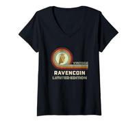 Womens Vintage Ravencoin Limited Edition Miner/Mining Wallet RVN V-Neck T-Shirt