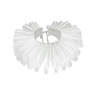 Women's Vintage Ruffled Fake Collar Renaissance Elizabethan Ruffled Fake Collar Stage Performance False Neck Ruff Satin Clown Choker with Adjustable Ribbon Halloween Cosplay Costume Accessories