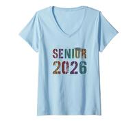 Womens Vintage Senior Class of 2026 Final Level Almost There V-Neck T-Shirt