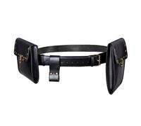 Women's Vintage Steampunk PU Leather Outdoor Mobile Phone Pouch Sports Medieval Retro Waist Bag Messenger Casual Fanny Pack for Festival Cosplay(Black)