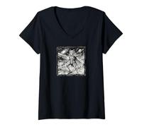 Women's Vintage Style Alien Comic Book Character V-Neck T-Shirt