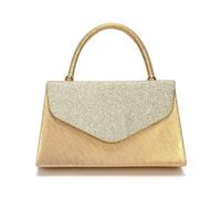 Women's Vintage Top-Handle Handbag with Chain, Shining Evening Bag, Magnetic Closure and Flip-Open, Applies to Daily Outings and Casual Dates (gold,23 * 6 * 23cm)