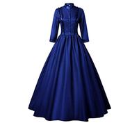Women's Vintage Victorian Dress, Ball Dress, Long Sleeve, Solid Colour, Flowy Cut, Large Size, Chic Gothic, Medieval Renaissance, Court, Steampunk Cosplay, Halloween, Carnival, Long Dress