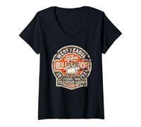 Women's Vintage West League Team Bulldog Training Camp 1978 V-Neck T-Shirt
