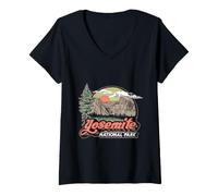 Women's Vintage Yosemite National Park Retro Style Eighties 80s V-Neck T-Shirt