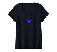 Women's Violet Harmony | Abstract Minimal Form V-Neck T-Shirt