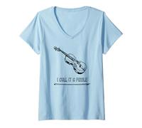 Women's Violin I Call It A Fiddle V-Neck T-Shirt