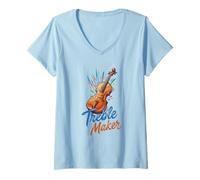 Women's Violin Musician Treble Maker V-Neck T-Shirt