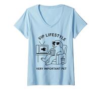 Womens VIP Lifestyle Pet Design: Very Important Pet Humor V-Neck T-Shirt