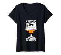 Womens Virgo Zodiac My Calendar Has Nope Better Boundaries V-Neck T-Shirt