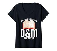 Women's Visually Impaired Appreciation Brave O&M Instructor V-Neck T-Shirt