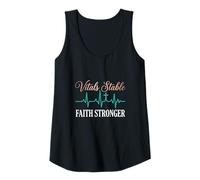 Womens Vitals Stable Faith Stronger Christian Nurse Prayer Tank Top