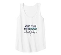 Womens Vitals Stable Faith Stronger Christian Nurse Prayer Tank Top