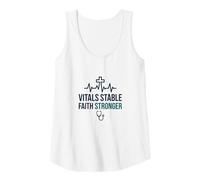 Womens Vitals Stable Faith Stronger Christian Nurse Prayer Tank Top