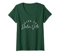 Womens Viva la Dolce Vita V-Neck T-Shirt