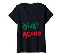 Women's Viva Mexico escrito a Mano. Latina, Hispanic,Spanish Tex Mex V-Neck T-Shirt