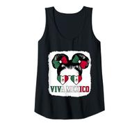 Womens Viva Mexico Girls Mexico Flag Mexican Independence Day Tank Top