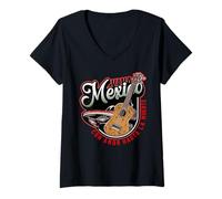 Womens Viva Mexico Souvenir Mexicans Cinco De Mayo V-Neck T-Shirt