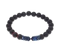 Women's Volcanic Stone Beaded Bracelet - Personalized Rhombus Design, Ideal For Daily Wear(Blue)