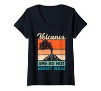 Women's Volcanoes are So Hot Right Now Hawaii Volcano V-Neck T-Shirt