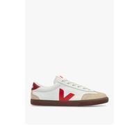 Women's Volley O.T Leather White Pekin Bark Trainers - Red leather / 41