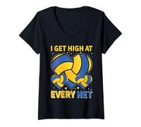 Women's Volleyball Colorful Bump Set Spike Repeat Design V-Neck T-Shirt
