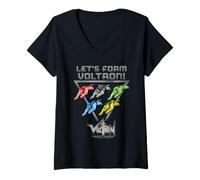 Women's Voltron Lion Form V-Neck T-Shirt