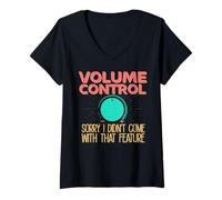 Womens Volume Control Shirt - I Didn't Come with That Feature V-Neck T-Shirt