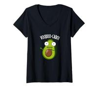 Women's Voodoo-cado Funny Avocado Pun V-Neck T-Shirt