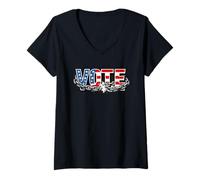 Women's Vote Breaking Chains Patriotic Democracy Voting Rights V-Neck T-Shirt